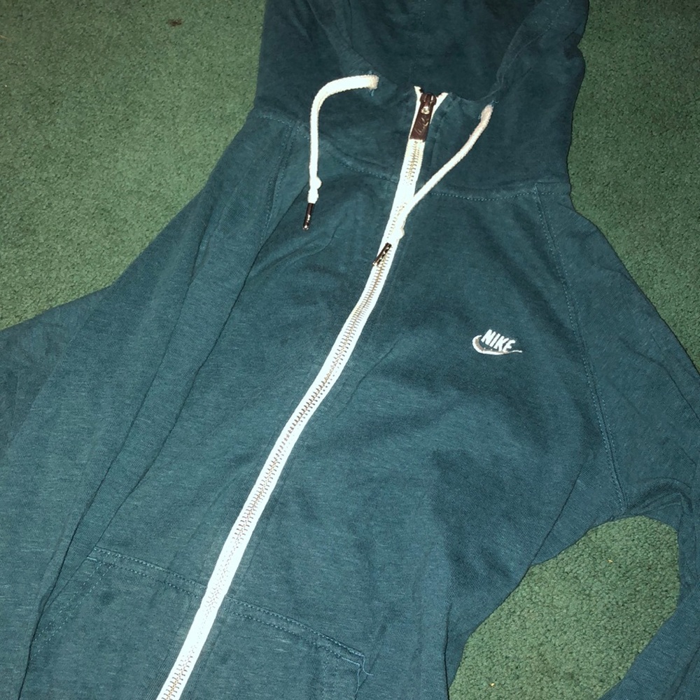 Teal nike zip hoodie
